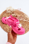 Children's Foam Sandals with Fuchsia Decoration Opleja