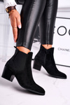 Women’s Boots On High Heel Sergio Leone Suede Black BT613