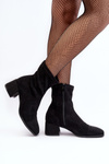 Women's Low Heel Boots with Embellishment Black Vissias