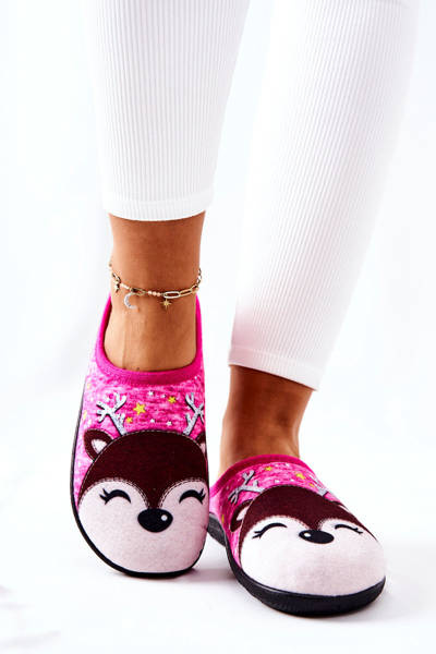 Warming slippers Reindeer Pink Taffy