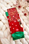 Men's Christmas Socks Reindeer Red and Green 