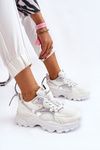Women's Sport Shoes Laced On The Platform White Minea