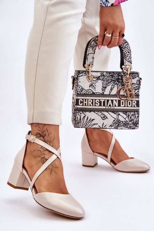 Pumps On A Bar Sergio Leone SK824 Pearl Beige