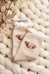 Thick Cotton Socks With Bear Beige