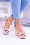 Women's Champagne Sandals Studs Jetted Espadrilles Mariko