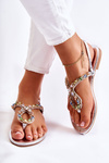 Women's Sandals Flip-flops With Crystals Silver Sorine