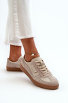 Women's Leather Sneakers Grey Vinceza 7333