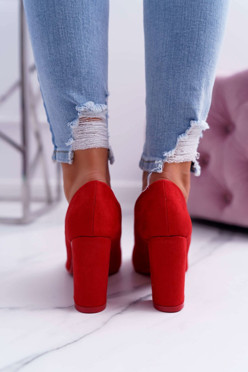 Women's Stiletto Sandals Suede Red Raspberry