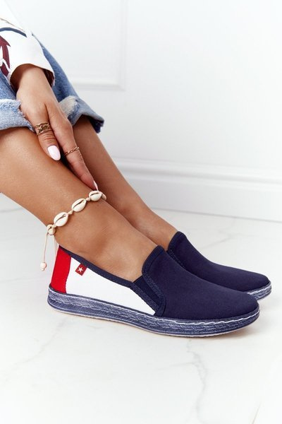 Espadryle Big Star Granatowo-Białe HH276008