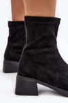 Women's low heeled ankle boots brown Aphroteia