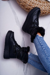 Women's Fleece-lined Snow Boots Black Calma