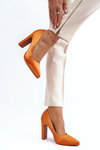Orange Pump Heels Piatti