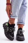 Sneakersy Wsuwane Modne Czarne Evolution NB597
