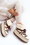 Women's Padded Snow Boots Beige Rohes