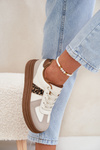 Women's Platform Sneakers Leopard Beige Lincidi