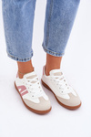 Low Women's Sneakers Made Of Eco Leather White-Pink Navidemi