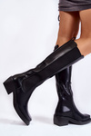 Women's Leather Boots Black Larsen