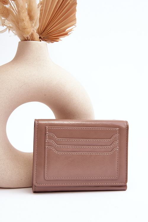 Women's Wallet Purse Made of Eco-leather Beige Joanela