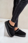 Platform Snow Boots with Sheepskin Black Mesirra