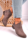 Women's Boots With A Cut Suede Brown Clarence