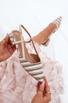 Women's Ballerinas With Pointed Toes On A Delicate Heel Beige Abroes