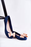 Women's Rubber Ballerinas With A Bow Navy Blue Florret