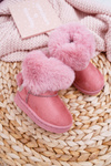 Kids' Snow Boots With Fur Pink Kiks