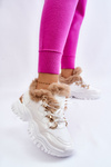 Women's Insulated Sports Boots Lace-Up White Kerberos