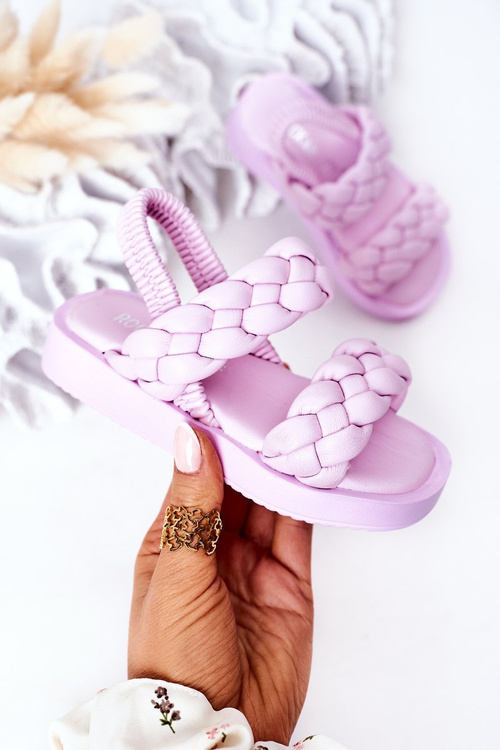 Dziecięce Sandały Ze Ściągaczem Fioletowe Cutie-Pie