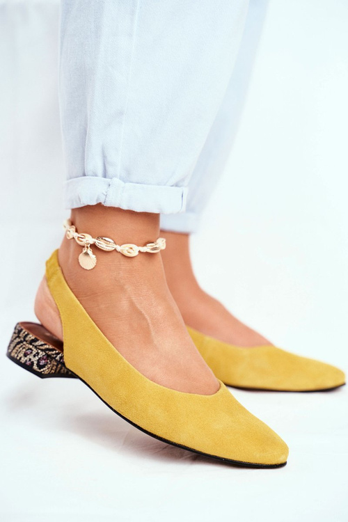 Ballet Shoes Heeled Maciejka Yellow 04482-07