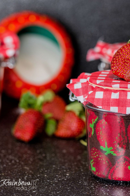 Rainbow Socks Blueberries Strawberries In A Jar 2 Pairs