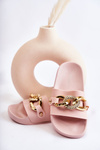 Children's Rubber Slippers With A Decorative Chain Pink Suzie