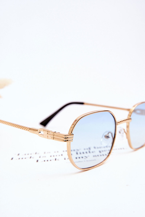 Trendy Sunglasses Ful Vue V160049 Gold-Blue