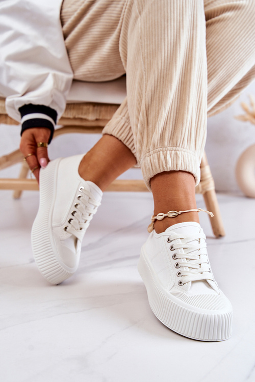 Low Sneakers On Platform White Mischa