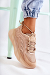 Fashionable Women's Sport Shoes Sneakers Beige Sollero