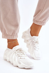 Sneakersy Damskie Wsuwane Białe Myles