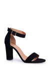 Classic Suede Stiletto Sandals Laura Messi 1760 Black