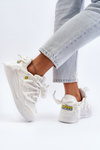 Women's Sneakers with Chunky Lacing White Miatora