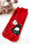 Socks Anti-Slip Glitter Penguin Red