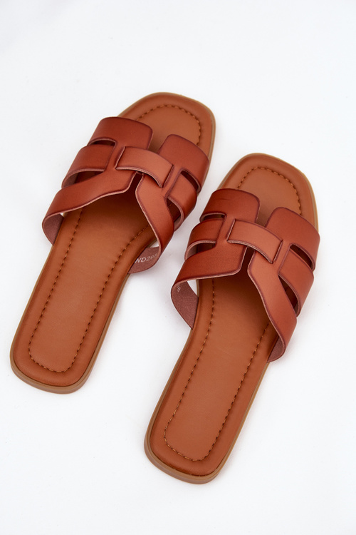 Women's sandals on flat heel Camel Mirona