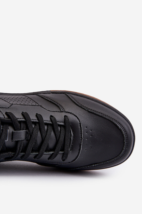 Sneakersy Eko Skórzane Męskie Czarne Radikalle 24MN20-6942