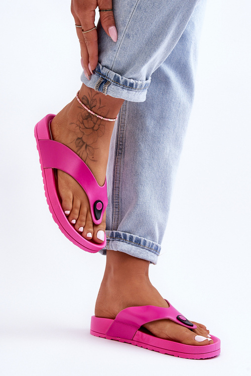 Women's Japanese Slippers On Platform Fuchsia Bellitta