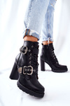 Boots Black With Buckle Flaris