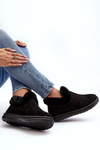Women's Low Snow Boots with Fur Black Pilani