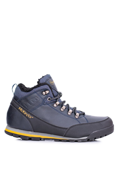 Navy Blue Men's Trekking Boots Insulated with Reflex Fleece