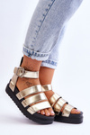 Sandals On A Massive Platform Golden Lisbona