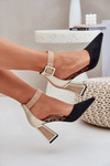 Heeled Sandals With Pointed Toes Black Gekkaria