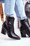 Women’s Boots On High Heel Leather Big Star Black GG274919