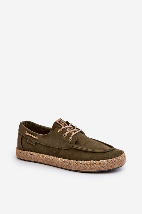 Męskie Sznurowane Espadryle Khaki Big Star NN174055 