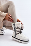 Women's Snow Boots with Lacing White Lilara